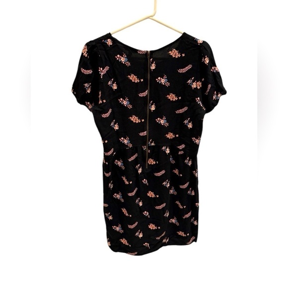 Express Floral Short Sleeve Dress Pink Flowers Back Zip Size Large - Picture 2 of 3